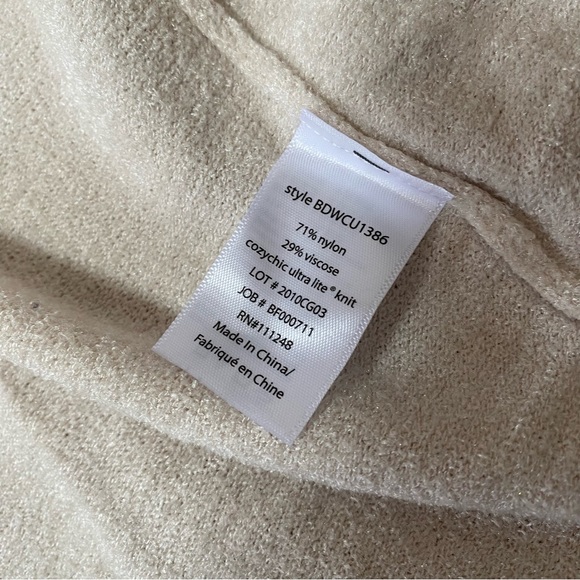 Barefoot Dreams Cozychic Lite Hooded Cardigan Sand Dune Small - Picture 9 of 11